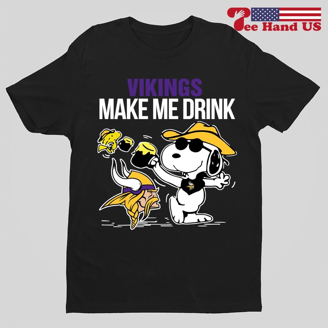 Official Minnesota vikings this team makes me drink T-shirt, hoodie, tank  top, sweater and long sleeve t-shirt