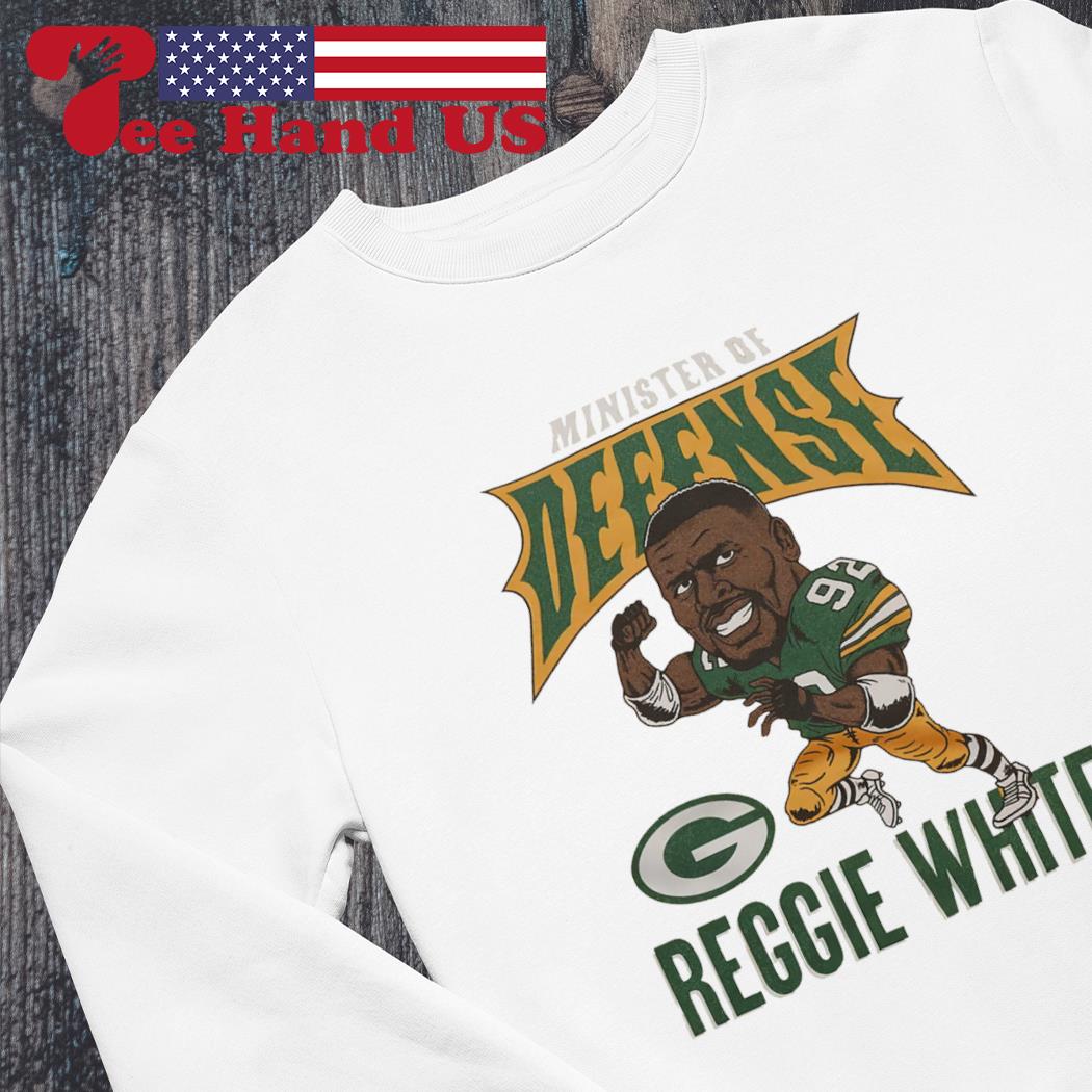 Green Bay Packers Minister of Defense Reggie White Cartoon shirt, hoodie,  sweater, long sleeve and tank top