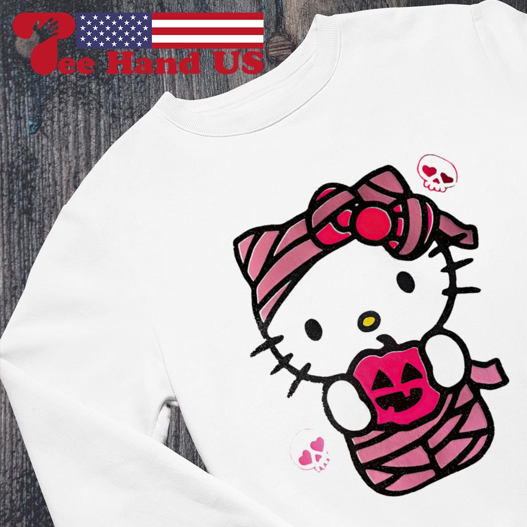 Hello Kitty Shirt Sweatshirt Hoodie Halloween Hello Kitty Pumpkin Shirts  Hello Kitty Halloween Costume Hello Kitty Skeleton Hand T Shirt Sanrio  Skull Drawings NEW - Laughinks