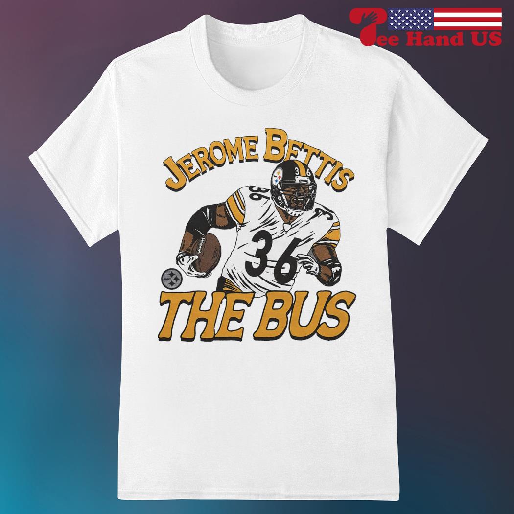 Vintage Pittsburgh Steelers Jerome Bettis Taking the Bus Home T-Shirt Sz M