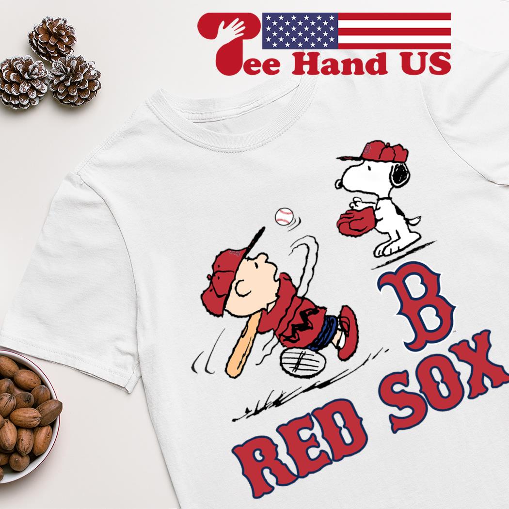 Peanuts Charlie Brown And Snoopy Playing Baseball Boston Red Sox Shirt -  Peanutstee