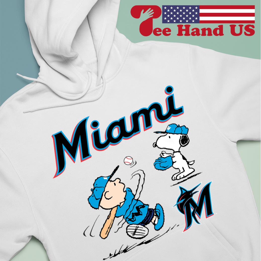 Miami Marlins Snoopy Baseball Jersey - Black - Scesy