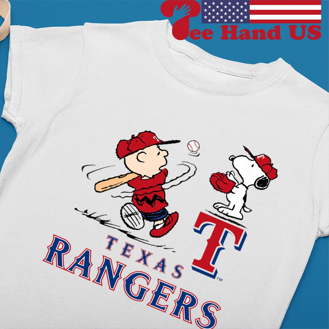 Peanuts Charlie Brown And Snoopy Playing Baseball Texas Rangers