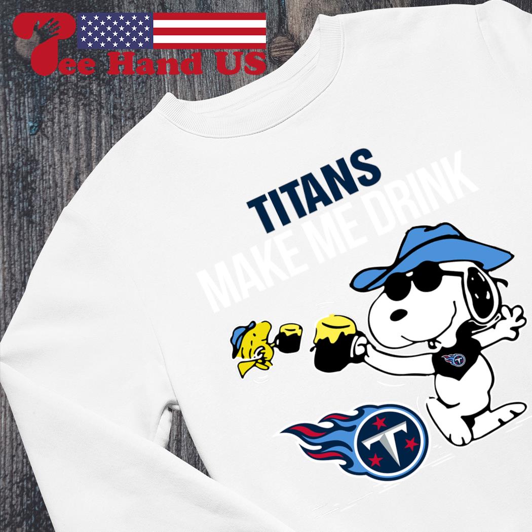 Tennessee Titans Snoopy Make Me Drink shirt,sweater, hoodie, sweater, long  sleeve and tank top