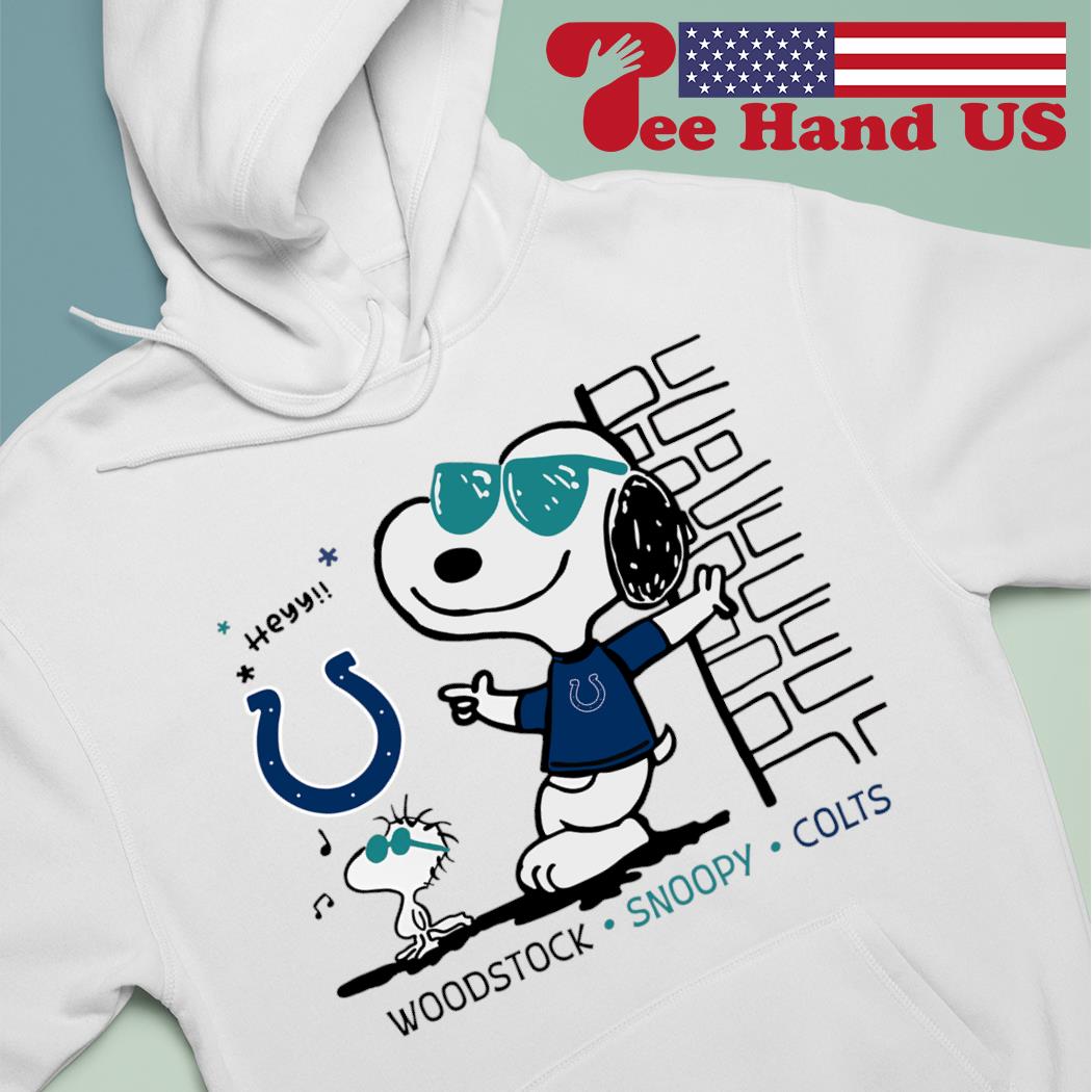 Indianapolis Colts NFL Football Snoopy Woodstock The Peanuts Movie Women's  T-Shirt