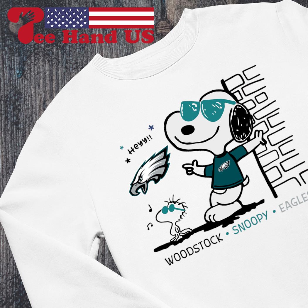 Philadelphia Eagles Snoopy and Charlie Brown with Woodstock cartoon  T-shirt, hoodie, sweater, long sleeve and tank top