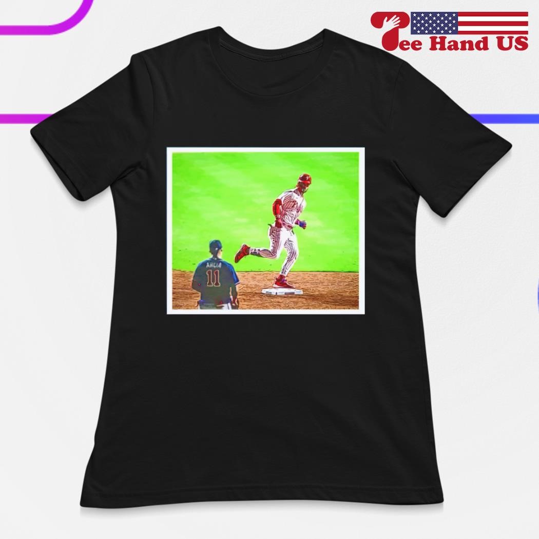 Bryce Harper epically stares down Orlando Arcia picture art shirt