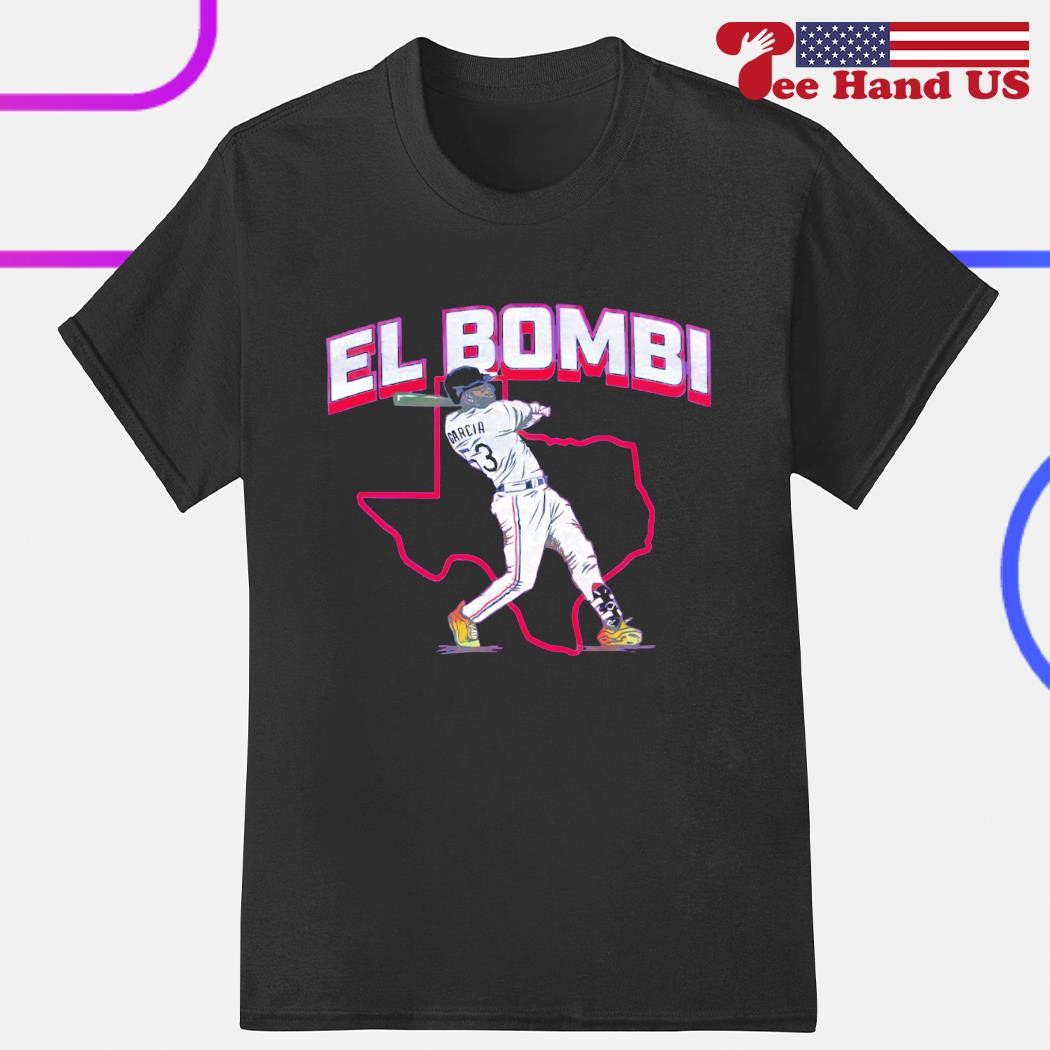 El bombi Adolis Garcia Texas map shirt, hoodie, sweater, long
