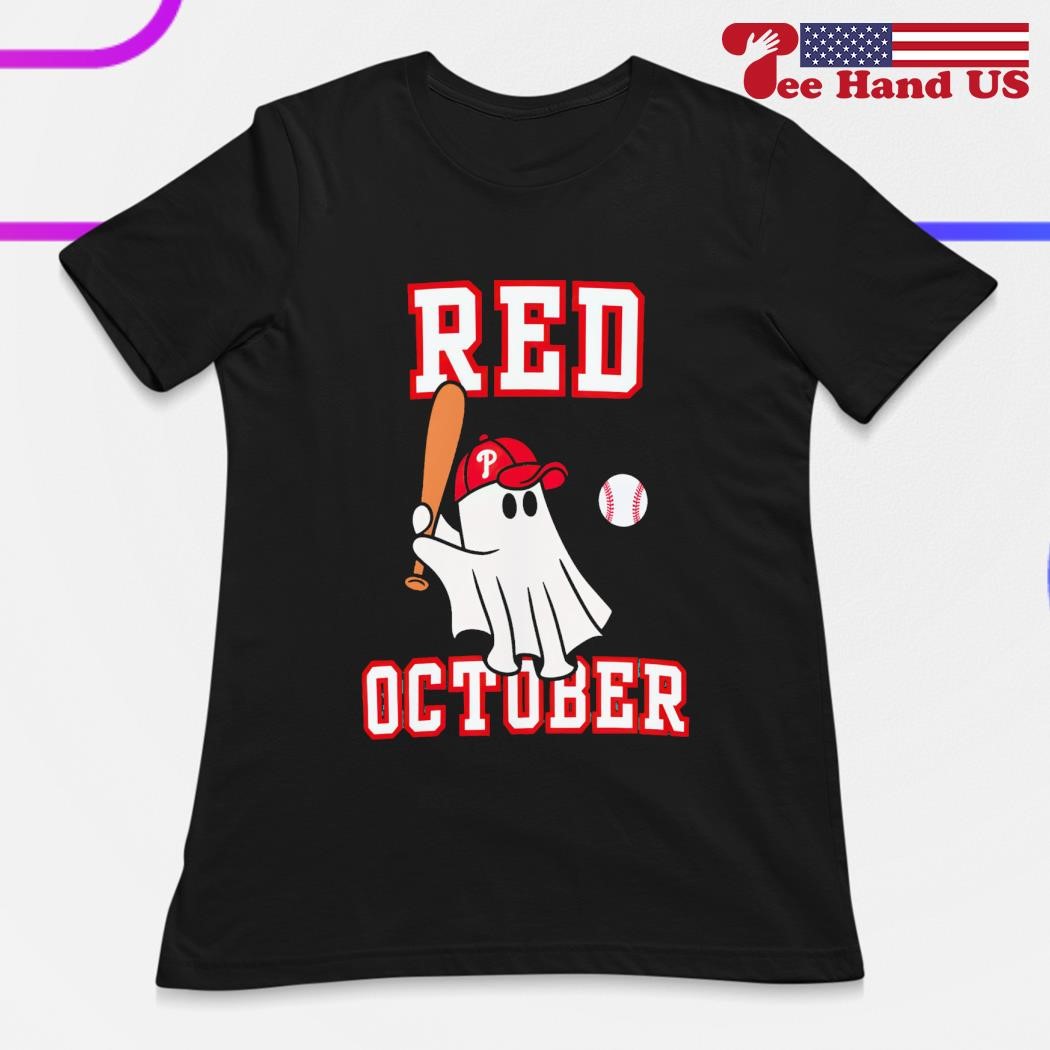 Phillies Philly Red October Cute Ghost T-shirt, hoodie, longsleeve,  sweatshirt, v-neck tee