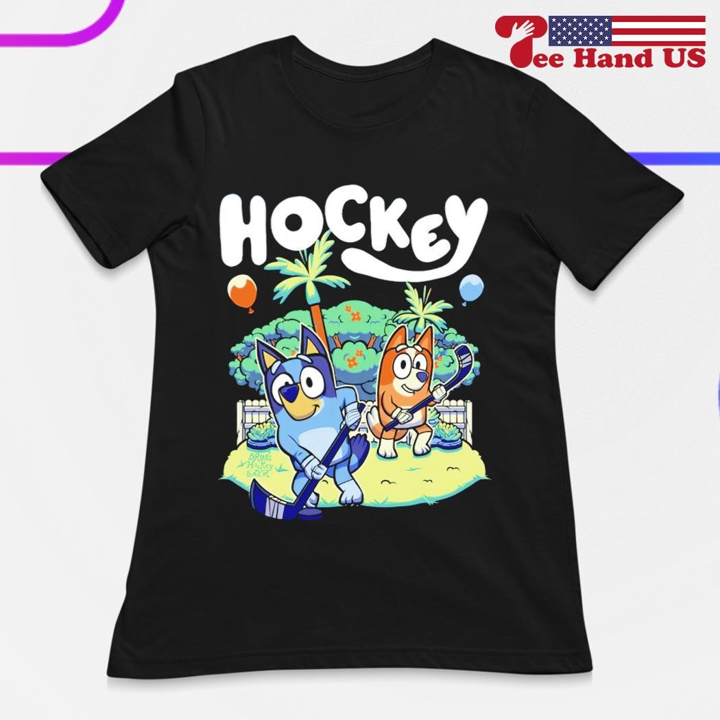 Hockey Bluey Bandit Heeler Chilli Heeler shirt, hoodie, sweater, long