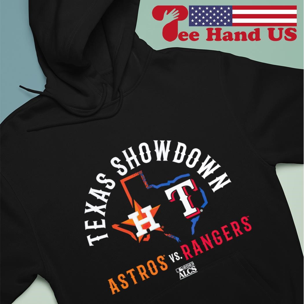 Men's Houston Astros vs. Texas Rangers Fanatics Branded Black 2023 ALCS  Matchup Texas Showdown T-Shirt