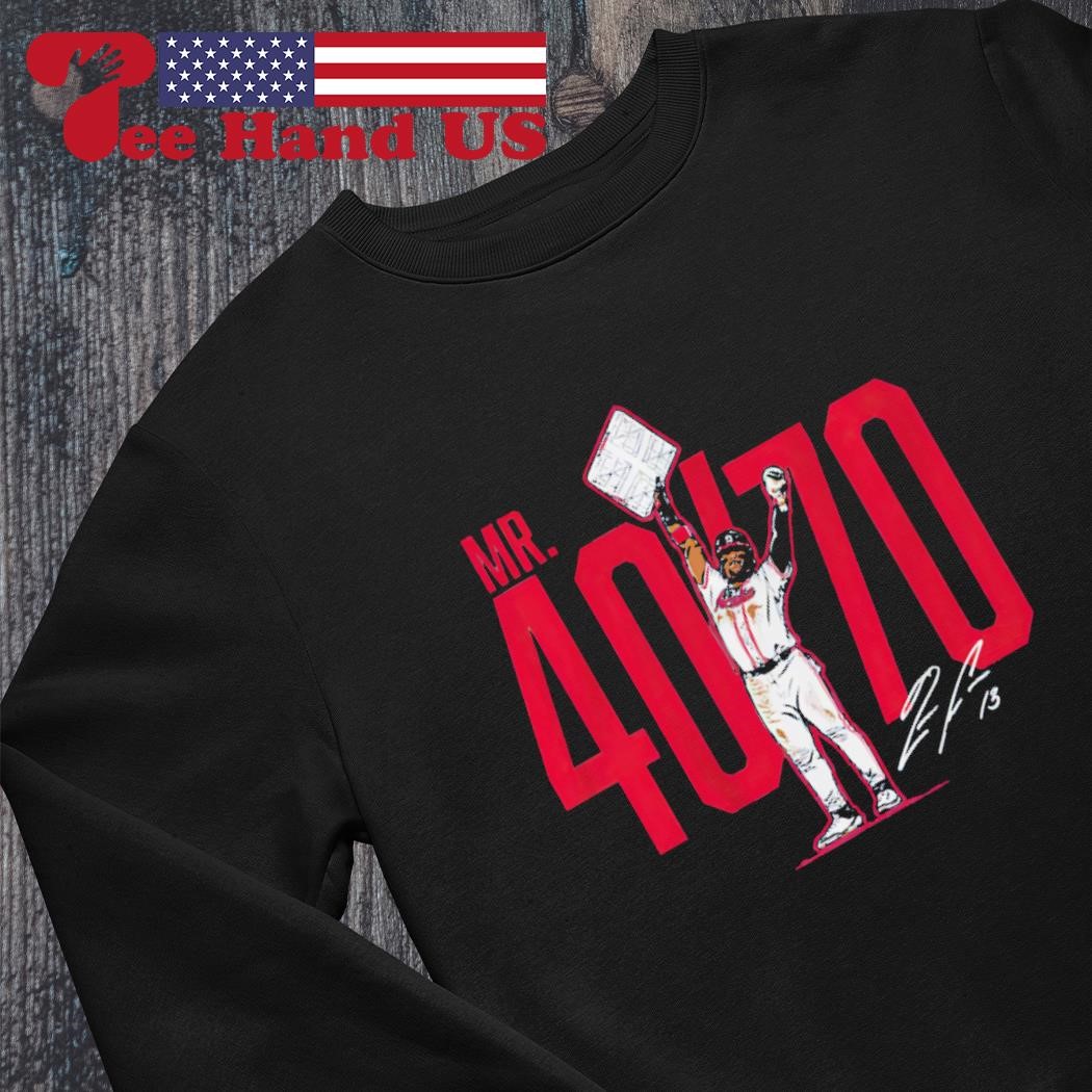 Official ronald Acuña Jr Mr. 40 70 Signature Atlanta Braves T-Shirt,  hoodie, sweater, long sleeve and tank top