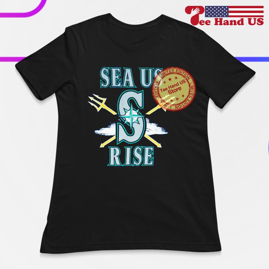 Seattle Mariners T Shirt Mens Size Medium Short Sleeve Blue Sea Us Rise  Baseball