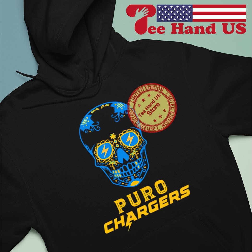 LA Chargers Puro Charger Power Mexican Skull T-Shirt