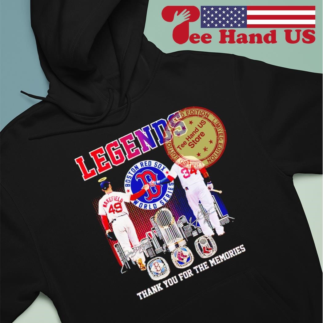 Boston Red Sox World Series Legends Thank You for the memories signatures  shirt, hoodie, sweater, long sleeve and tank top
