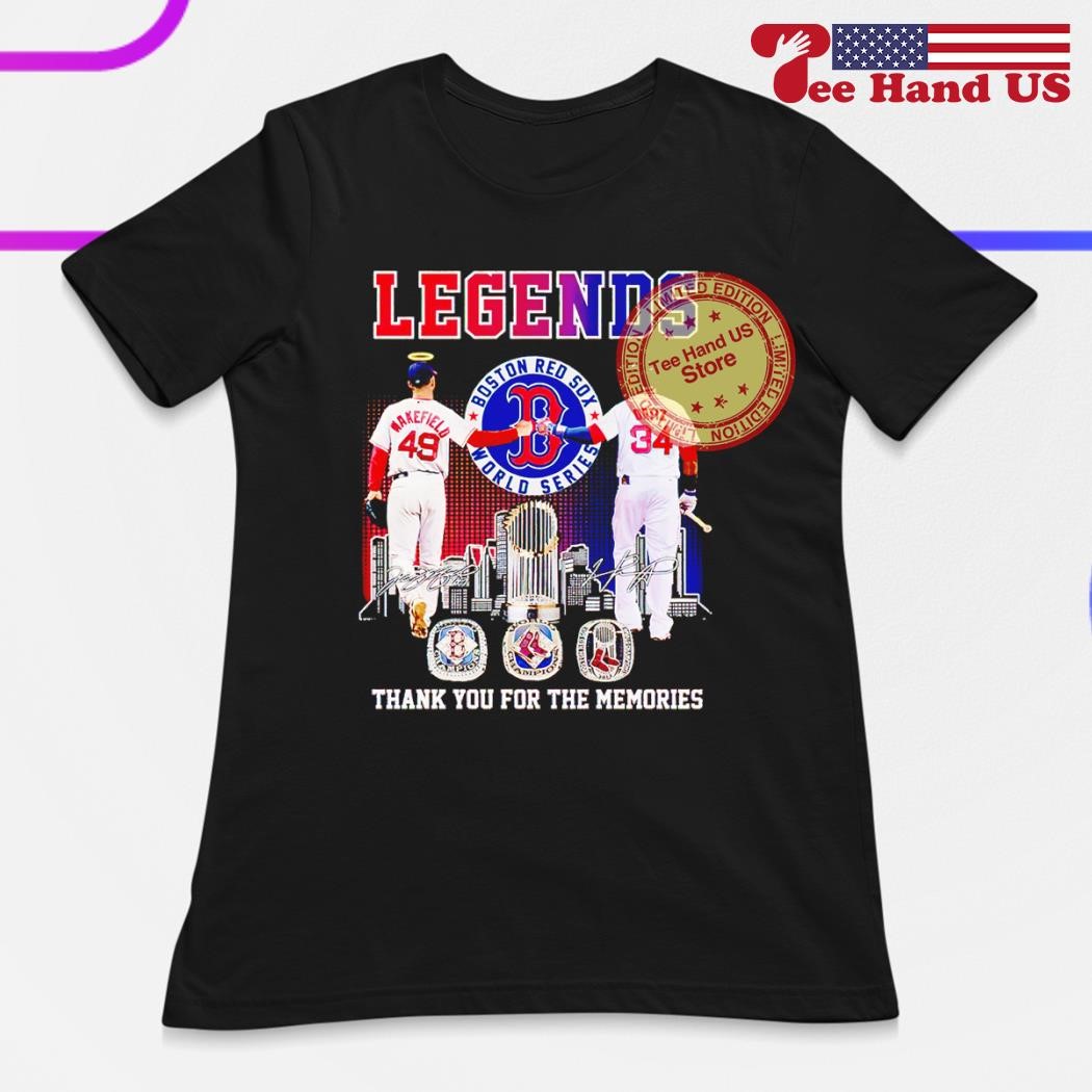 Boston Red Sox World Series Legends Thank You for the memories signatures  shirt, hoodie, longsleeve, sweatshirt, v-neck tee