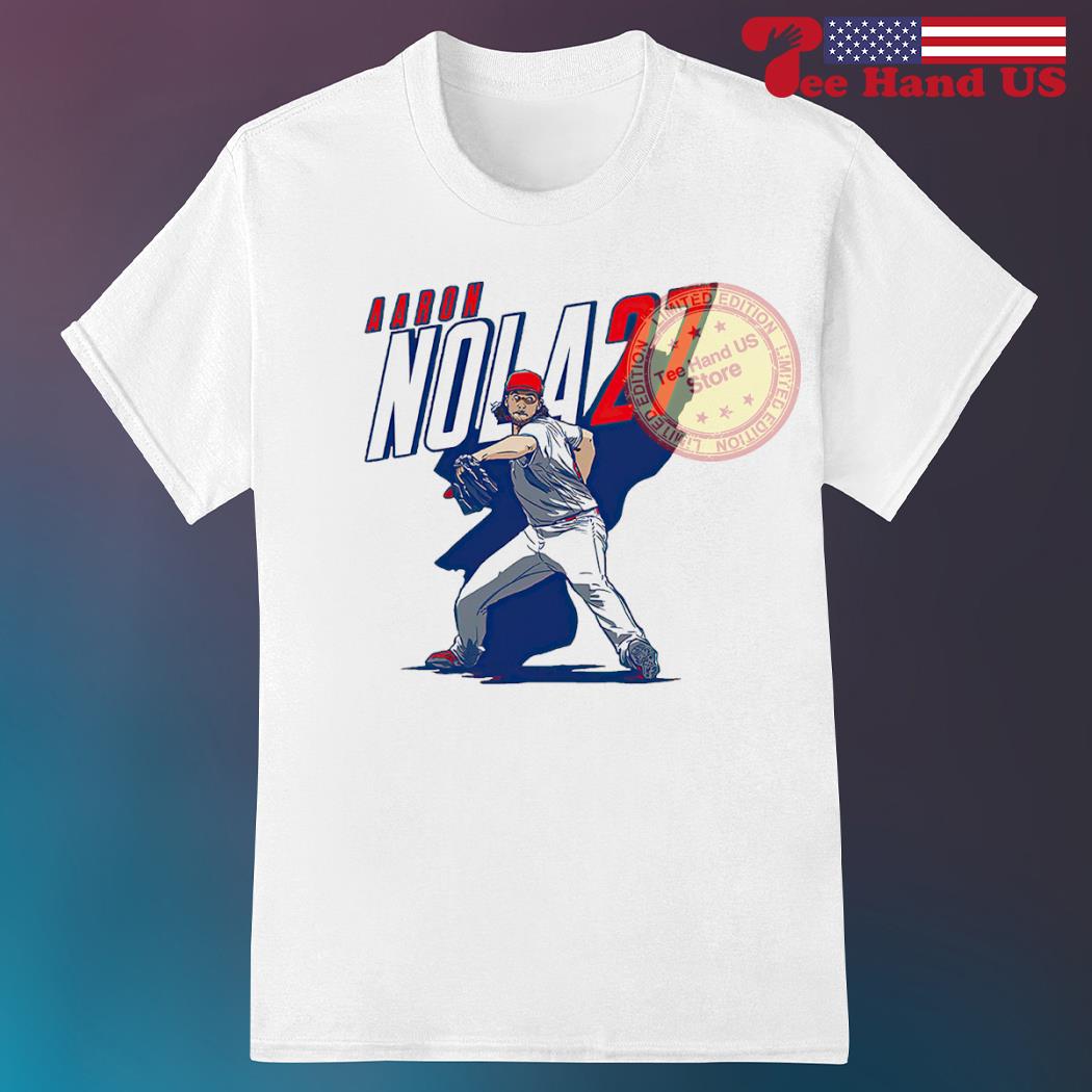 Aaron Nola Philadelphia Phillies Men's Navy Name and Number Banner Wave T- Shirt 