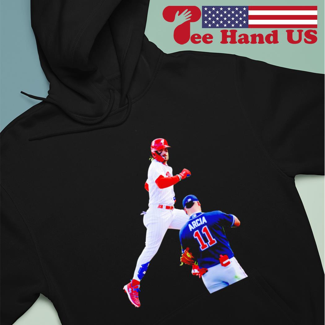 Bryce harper stare down arcia shirt, hoodie, sweater, long sleeve