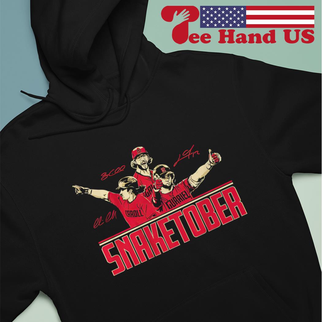 Official Corbin caroll lourdes gurriel jr and zac gallen snaketober T-shirt,  hoodie, tank top, sweater and long sleeve t-shirt