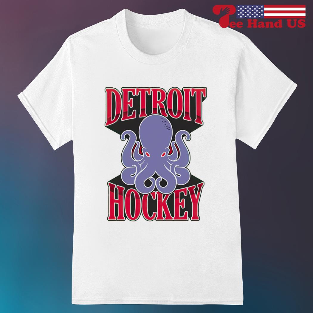 CustomCat Detroit Red Wings Octopus Retro NHL Hoodie White / 3XL