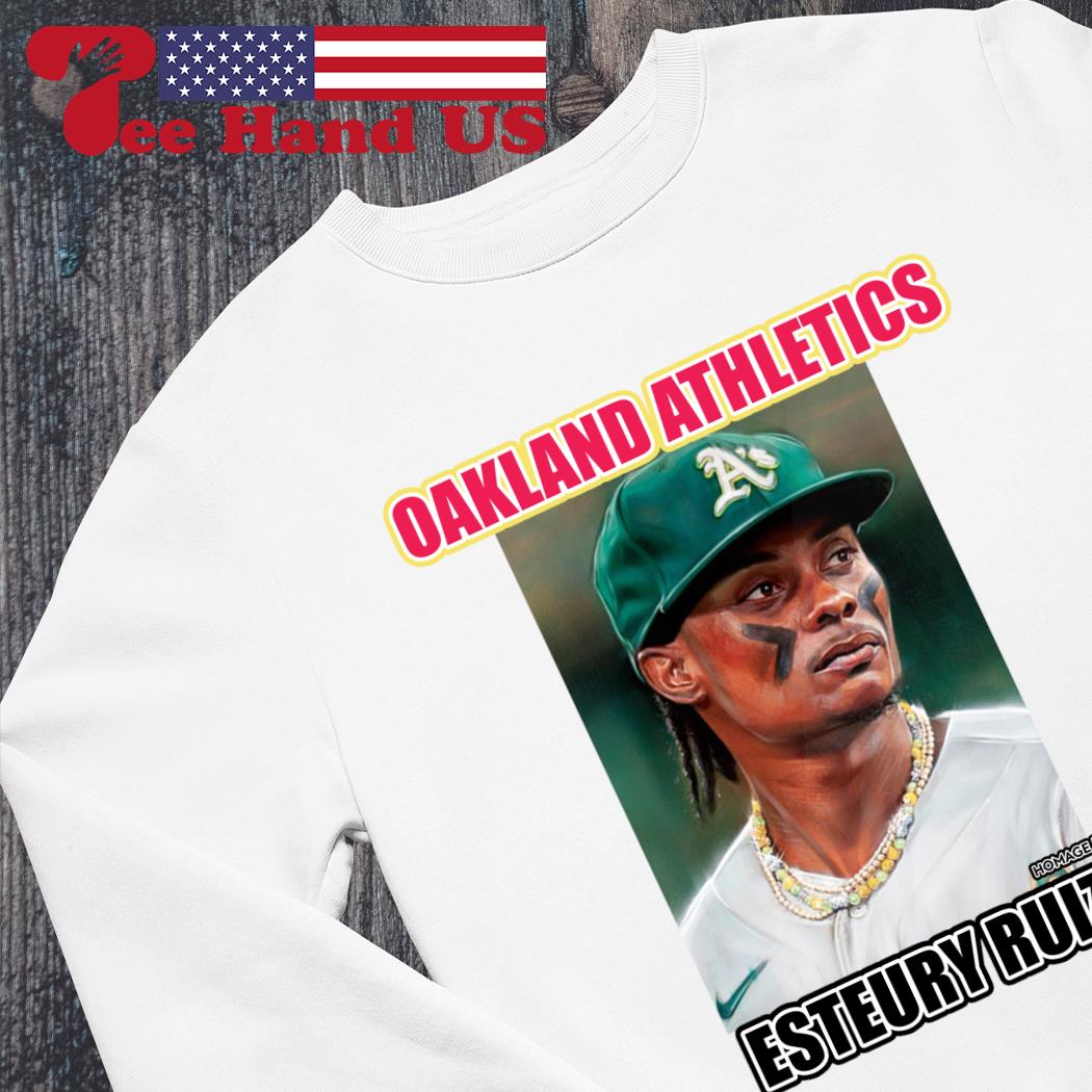 Esteury Ruiz Oakland Athletics Women's Black Roster Name & Number T-Shirt 