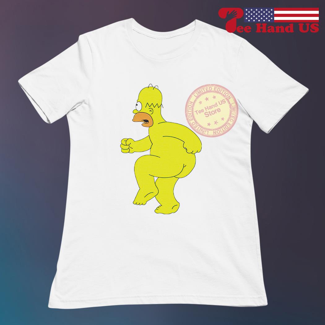 Homer Simpson nude cartoon shirt, hoodie, sweater, long sleeve and tank top