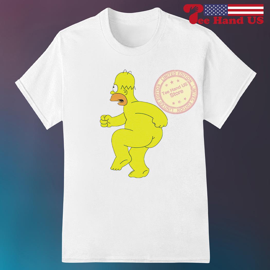 Homer Simpson nude cartoon shirt, hoodie, sweater, long sleeve and tank top