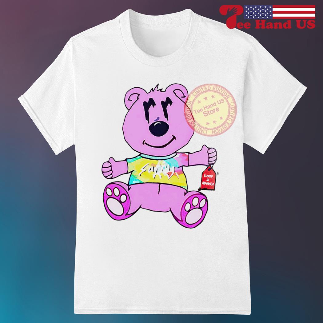 Joe Burrow wears Sorry in Advance's pink bear shirt with pink