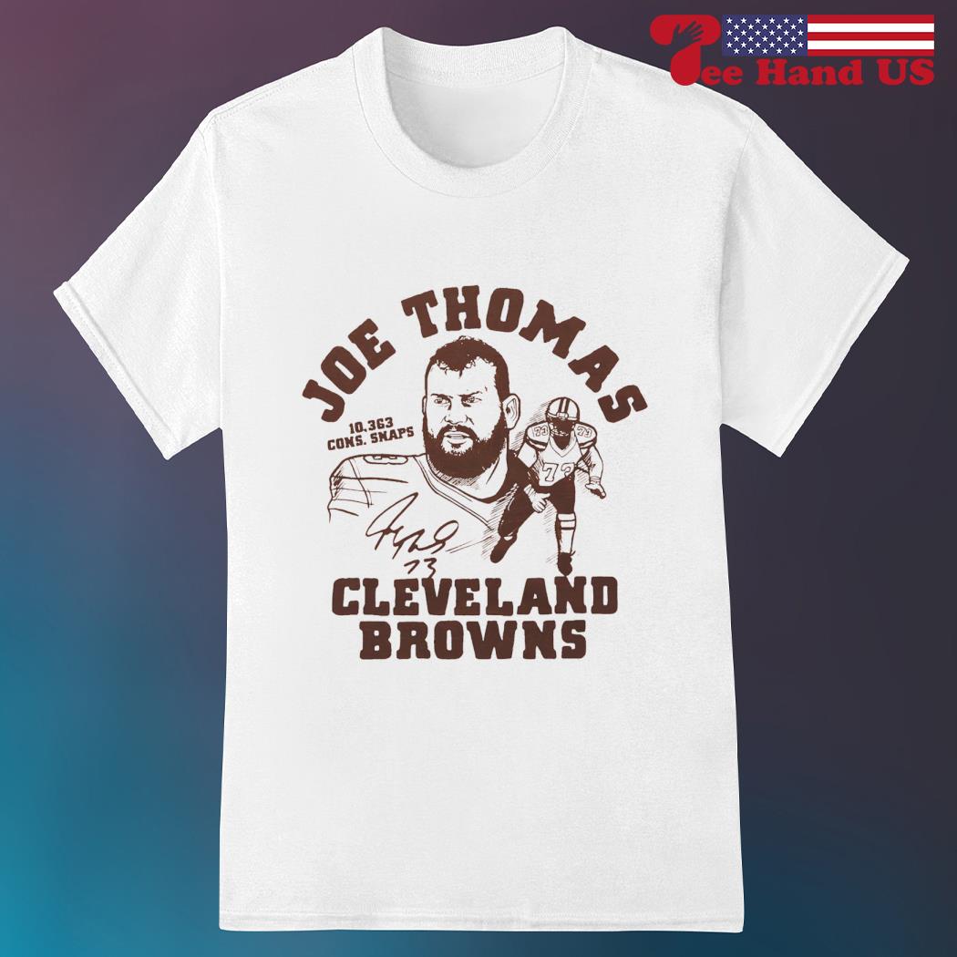 Joe Thomas Cleveland Browns 10363 cons snaps signature shirt