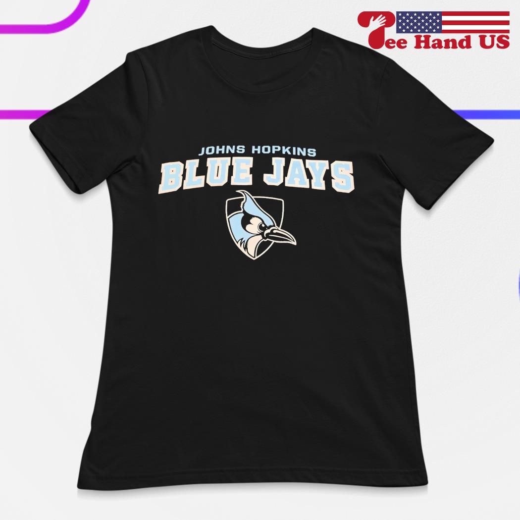 Men's Champion Black Johns Hopkins Blue Jays Football Jersey Long Sleeve T- Shirt