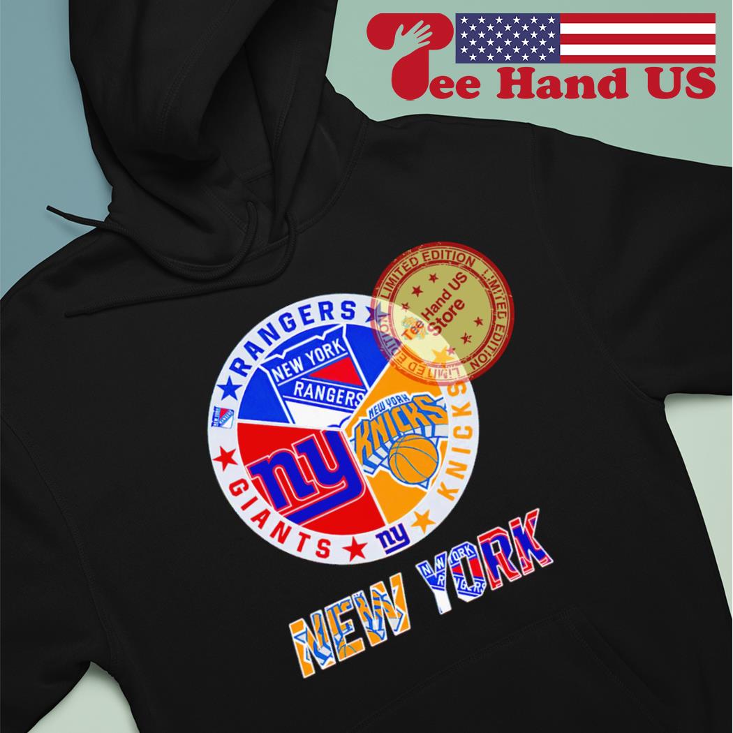 Official new york big 4 teams rangers knicks giants yankees shirt