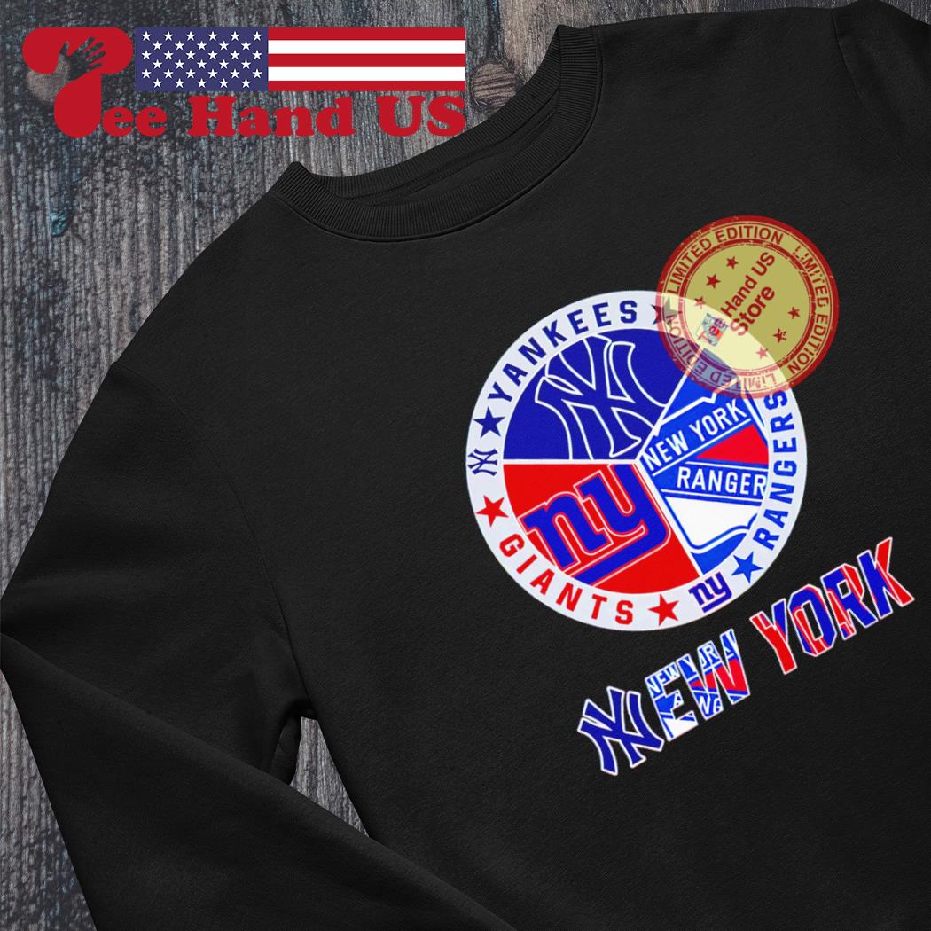 New York Knicks New York Rangers New York Yankees New York Giants heart  logo 2023 shirt, hoodie, sweater, long sleeve and tank top