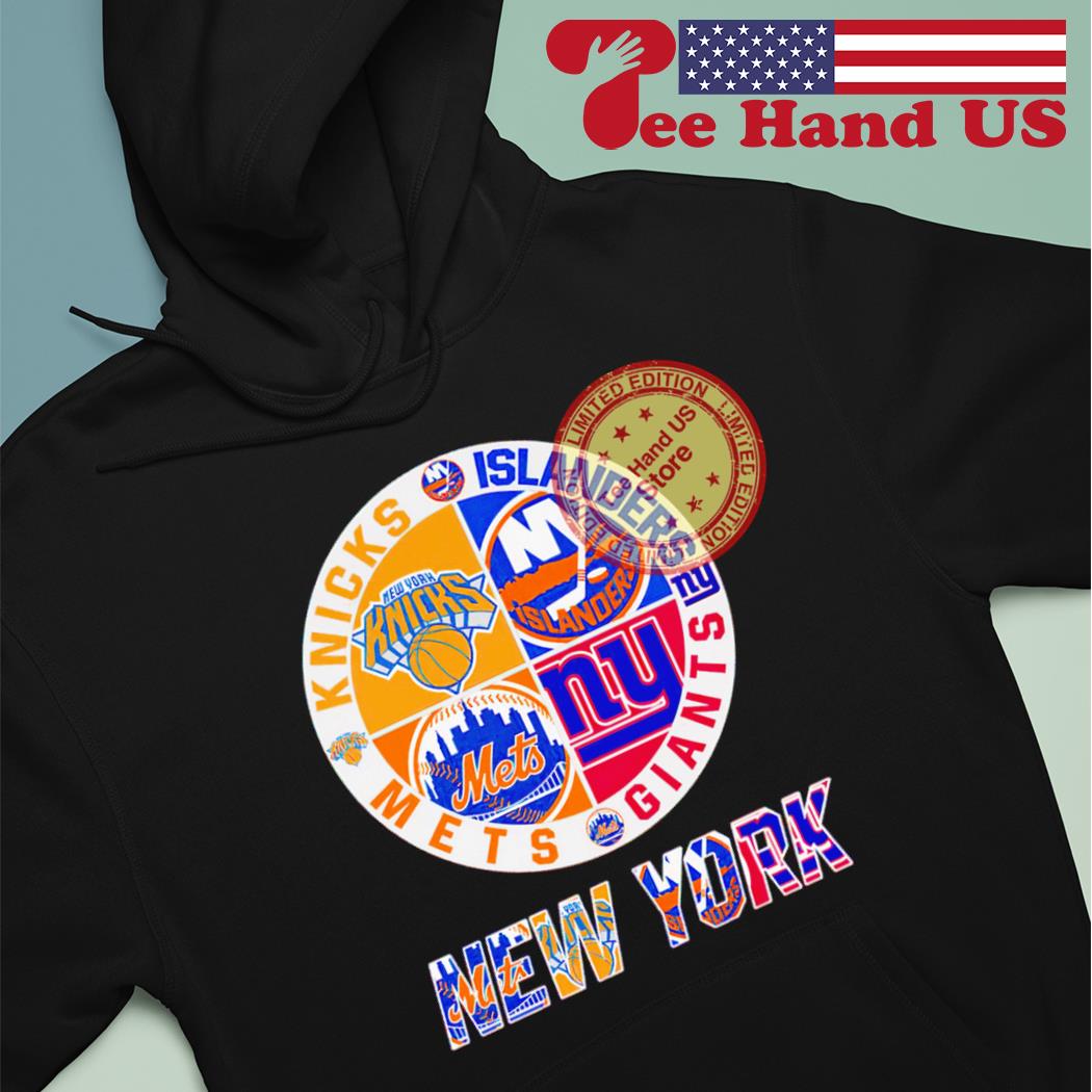 New York Mets Knicks Islanders Giants sport teams logo shirt