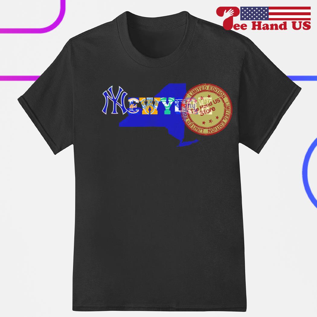 New York Knicks New York Rangers New York Yankees And New York Giants Logo  2023 Tee shirt - Limotees