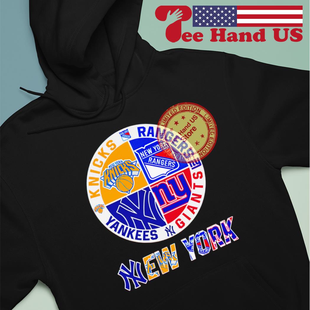 New York Circle Logo Sport Teams Giants Yankees Rangers Knicks T-shirt,  hoodie, sweater and long sleeve