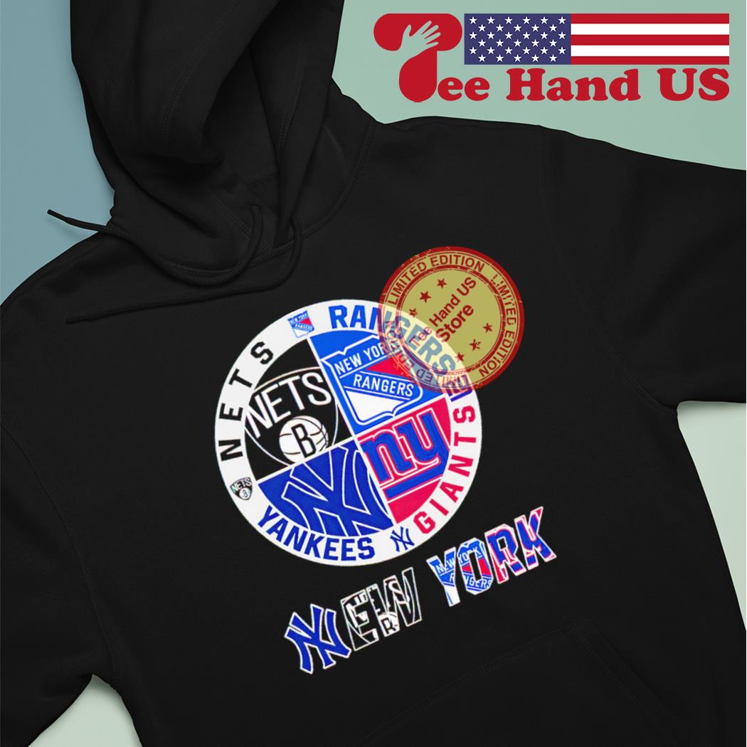 New York Nets New York Rangers New York Giants New York Yankees New York  City 2023 Logo shirt, hoodie, longsleeve, sweatshirt, v-neck tee