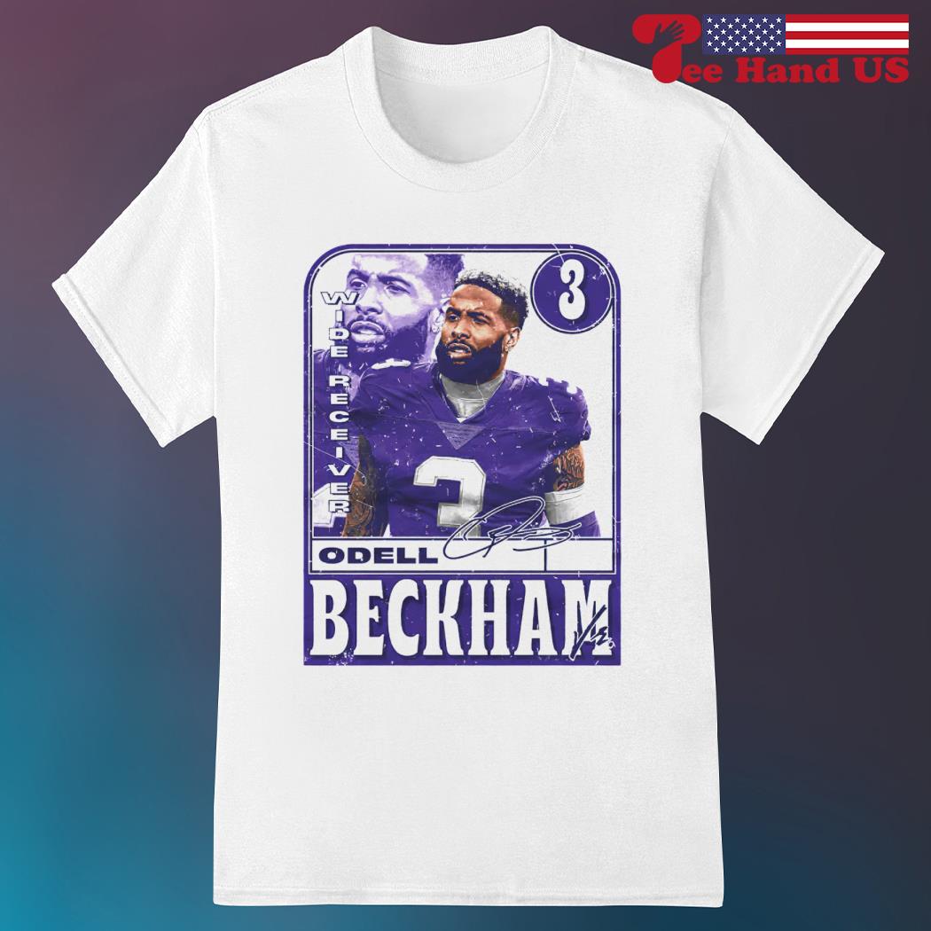 Odell Beckham Jr. Baltimore Ravens Card signature shirt hoodie sweater long sleeve and tank top