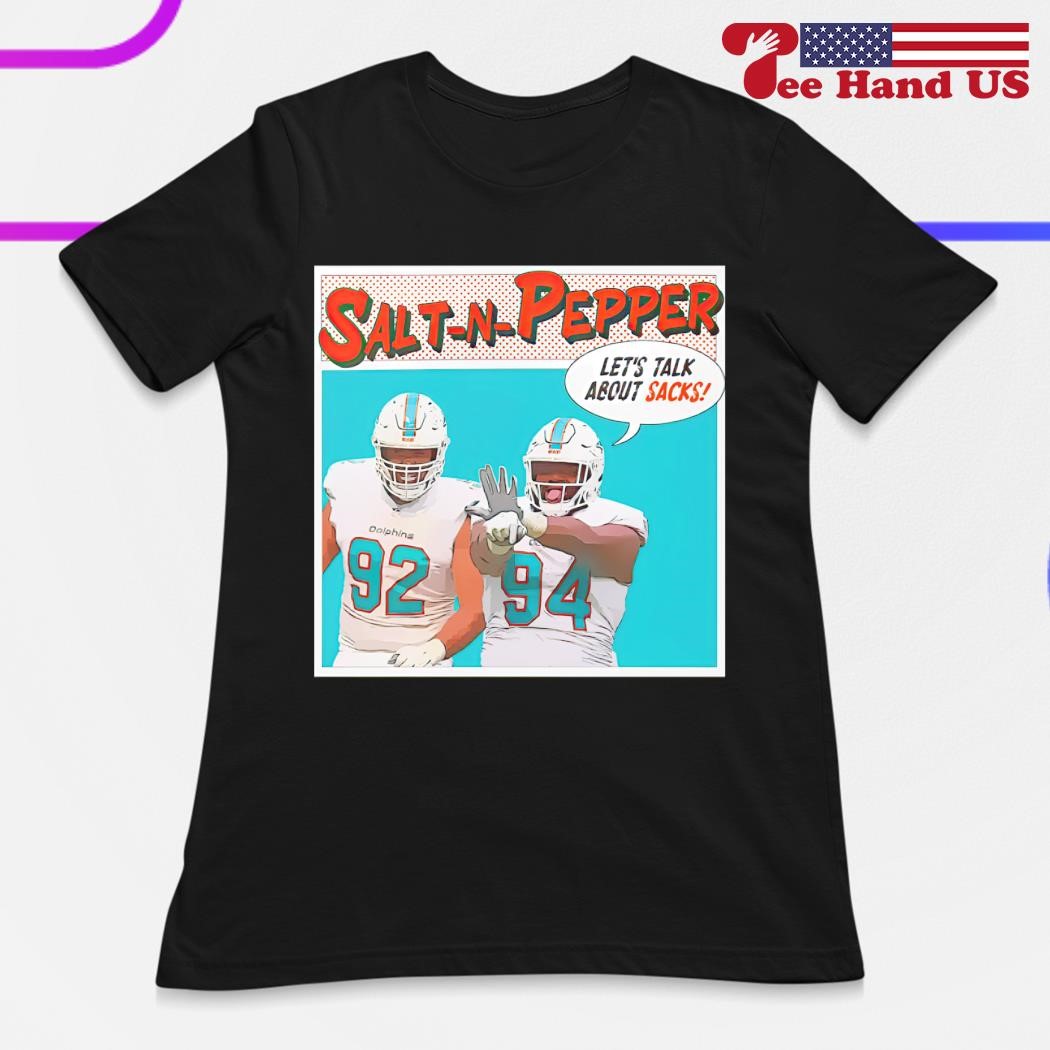 Christian Wilkins and Zach Seiler Miami Dolphins salt n pepper let s talk about sacks shirt hoodie sweater long sleeve and tank top