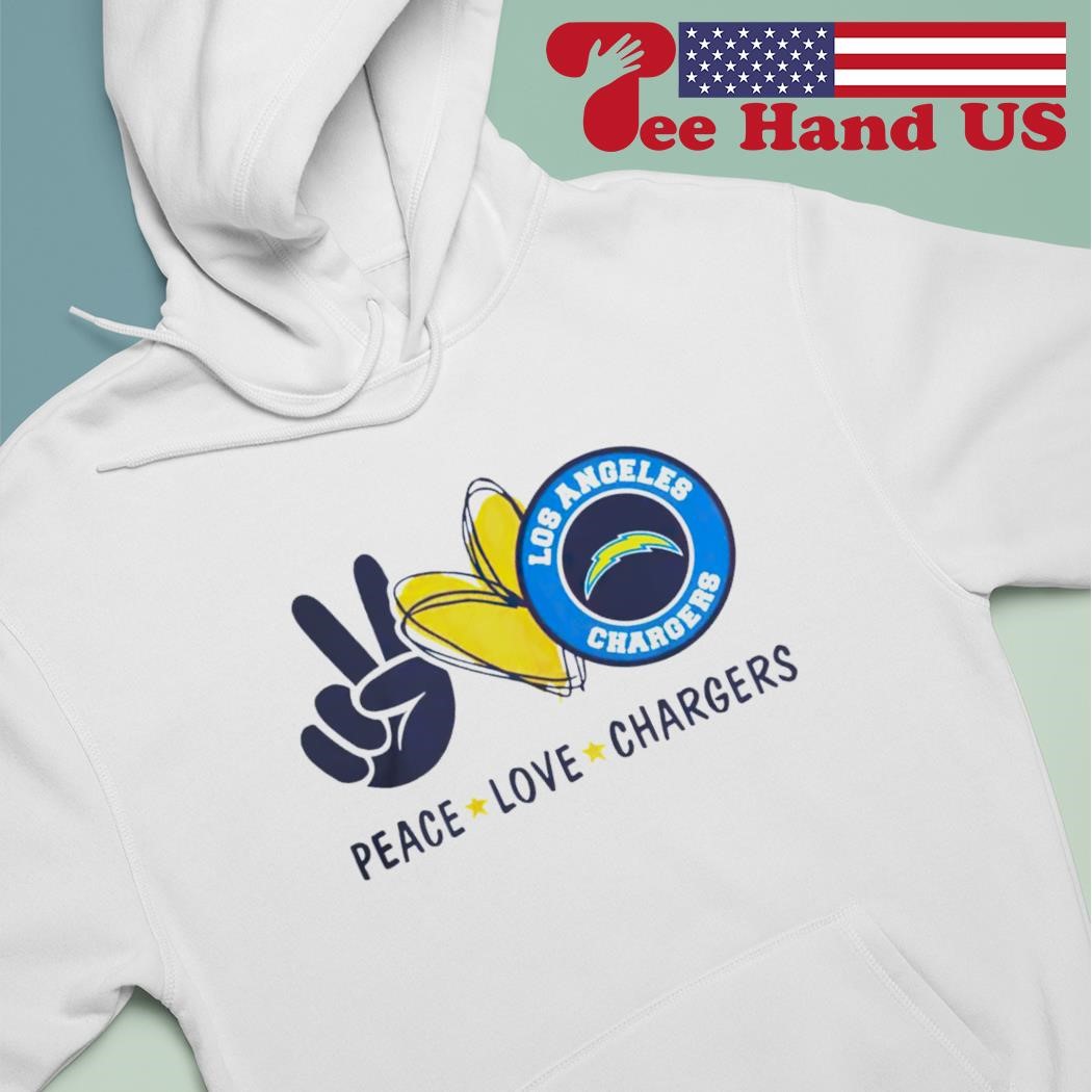 Peace Love Los Angeles Chargers logo 2024 shirt hoodie