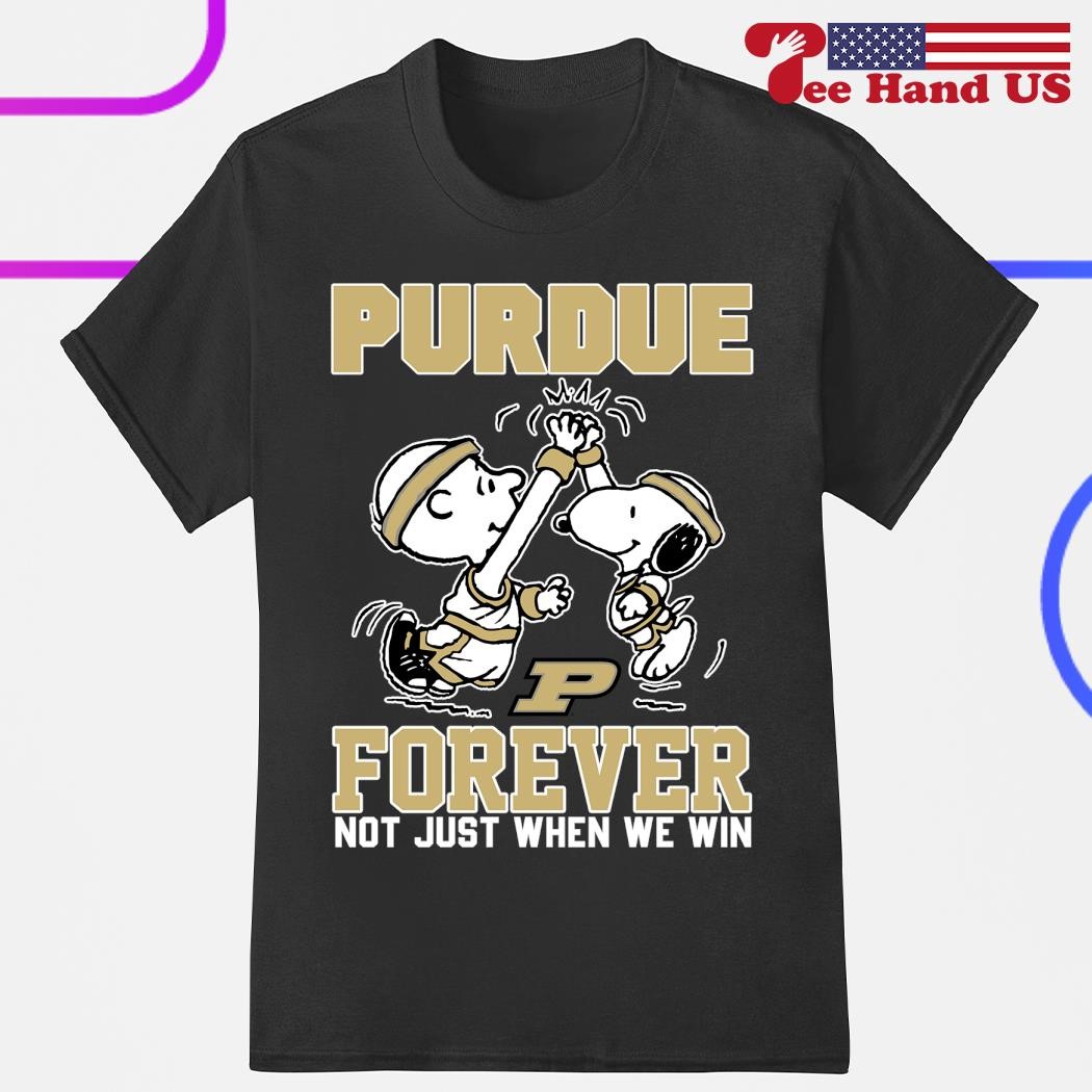 Peanuts Snoopy and Charlie Brown Purdue Boilermakers High Five Forever ...