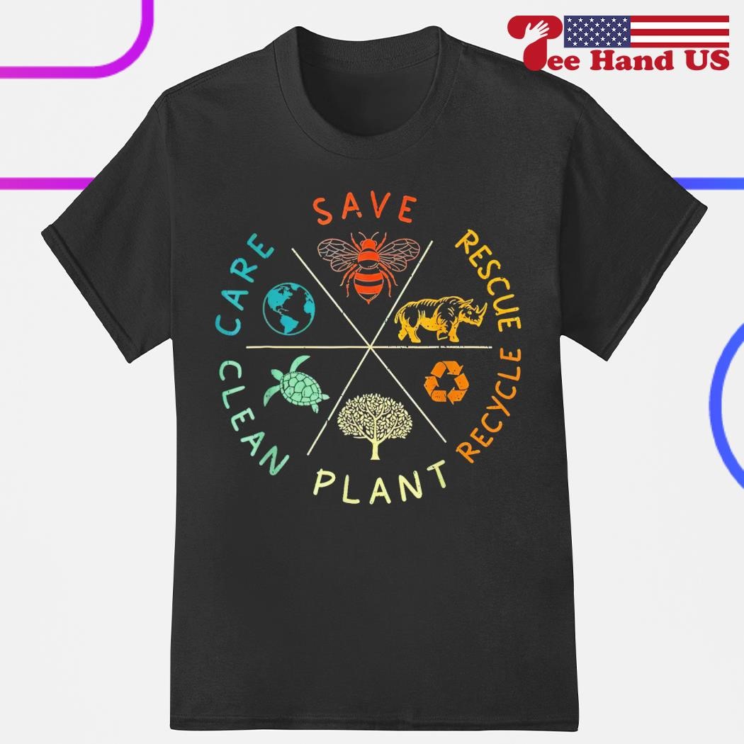 Save Bees Rescue Animals Recycle Plastic T Shirt Earth Day Save Bees Rescue Animals Recycle Plastic T Shirt Earth Day