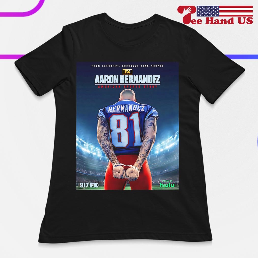 Aaron Hernandez New England Patriots American Sports Story handcuffs poster shirt