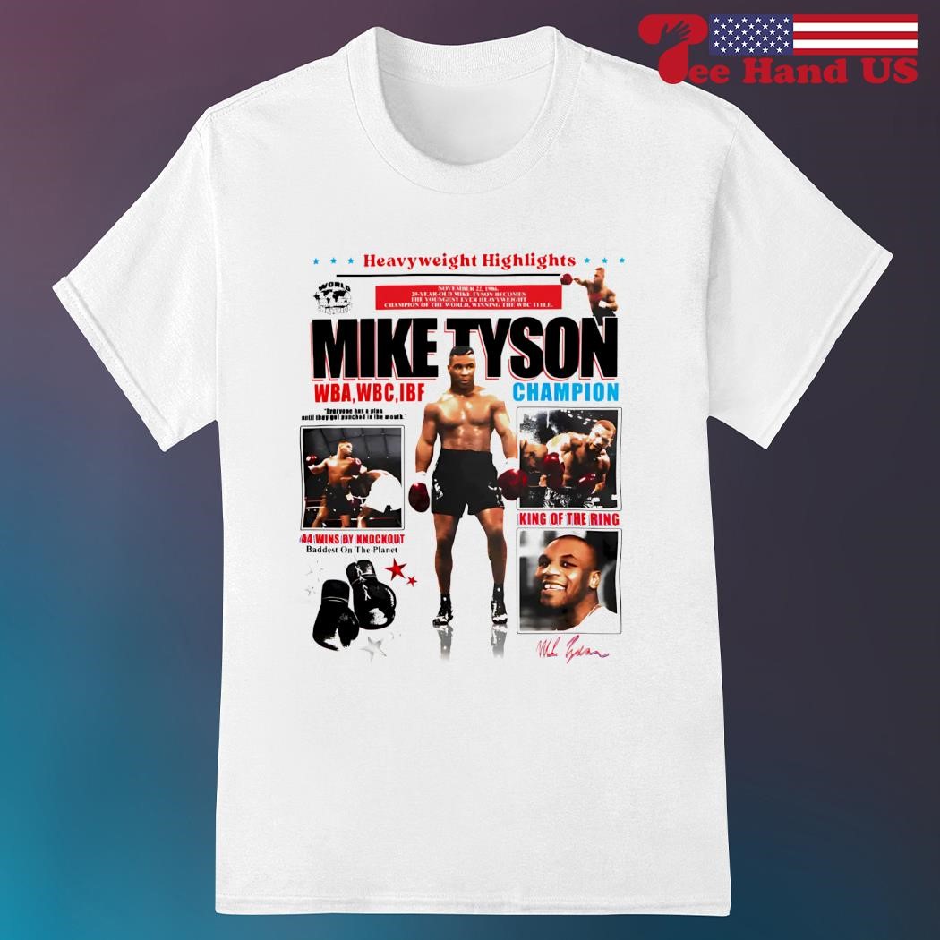 Mike Tyson Heavyweight Highlights WBA WBC IBF champion vintage shirt hoodie sweater long sleeve and tank top