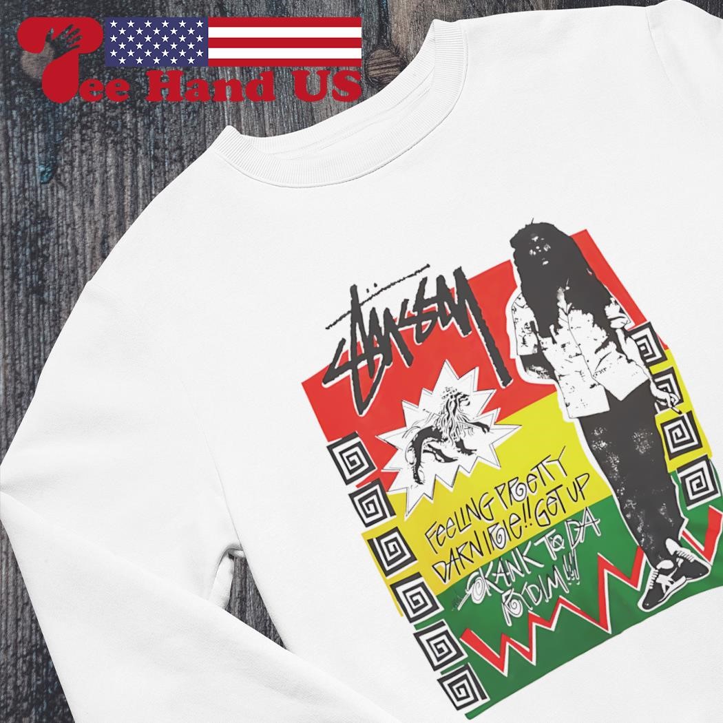 Stussy Bob Marley feeling pretty darn irie get up art shirt