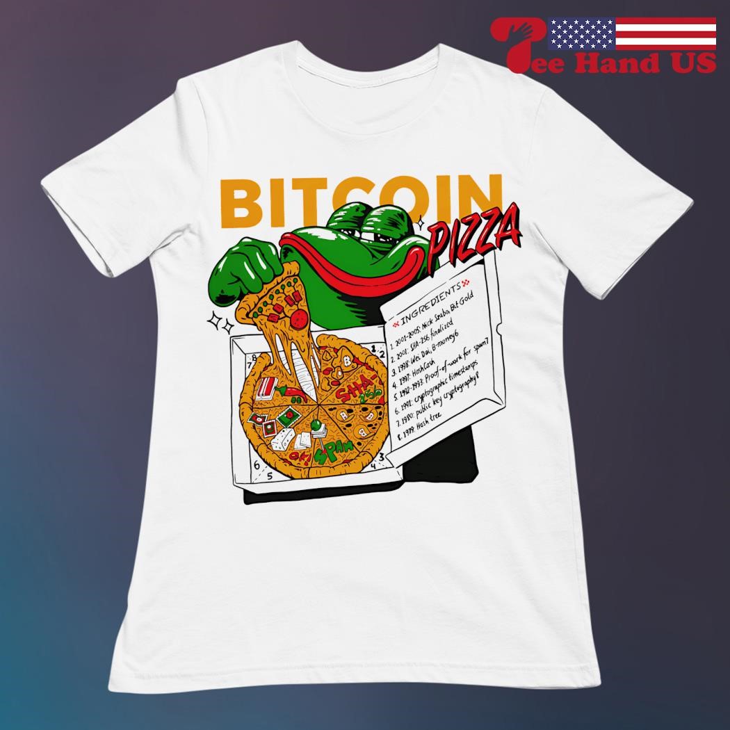 Frog Bitcoin pizza meme shirt, hoodie, sweater, long sleeve and tank top