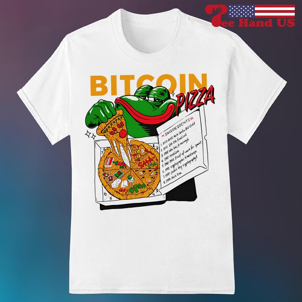 Frog Bitcoin pizza meme shirt, hoodie, sweater, long sleeve and tank top