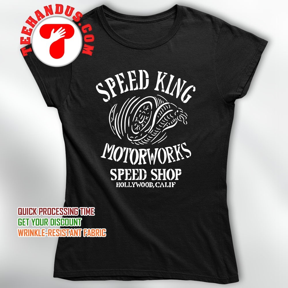 Speed King Motorworks Tee Hollywood California Vintage Premium T-Shirt Speed King Motorworks Tee Hollywood California Vintage Premium T-Shirt