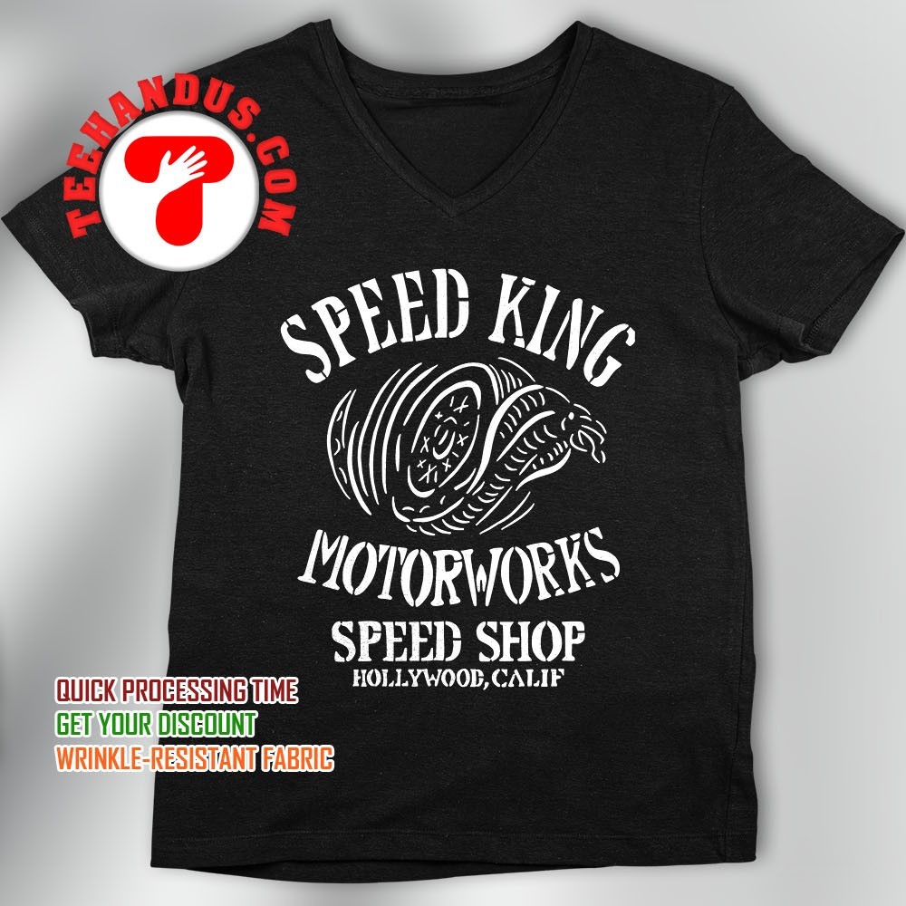 Speed King Motorworks Tee Hollywood California Vintage Premium T-Shirt Speed King Motorworks Tee Hollywood California Vintage Premium T-Shirt