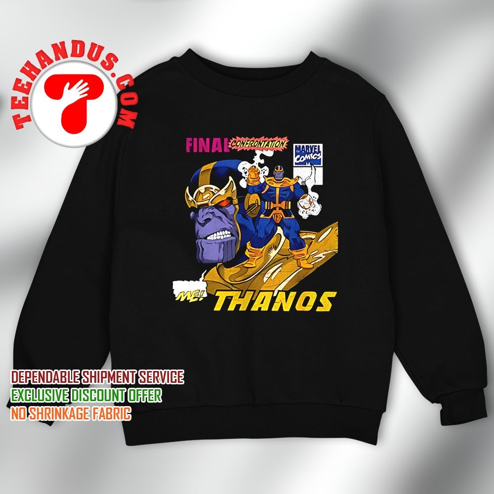 Thanos Final Confrontation Marvel Comics retro shirt, hoodie Thanos Final Confrontation Marvel Comics retro shirt, hoodie