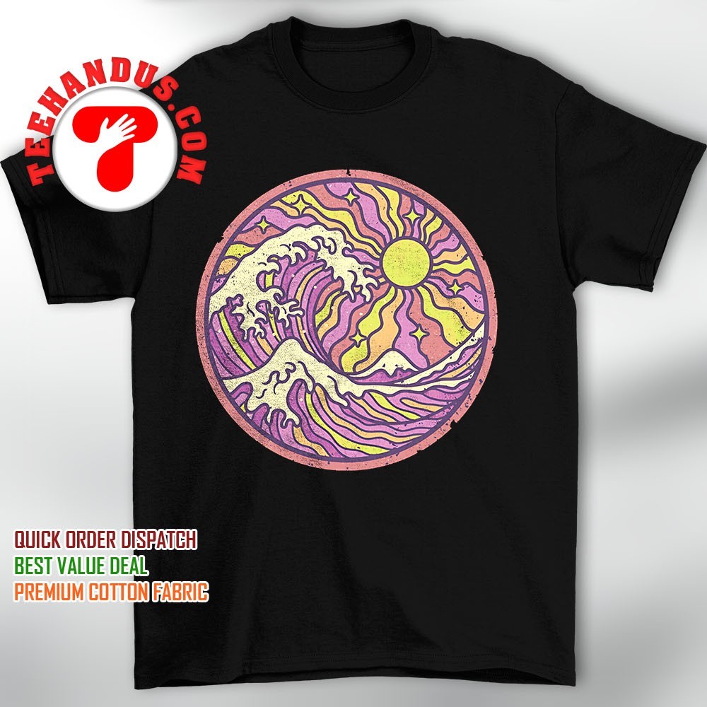 The Great Wave Off Kanagawa Circle T-Shirt The Great Wave Off Kanagawa Circle T-Shirt